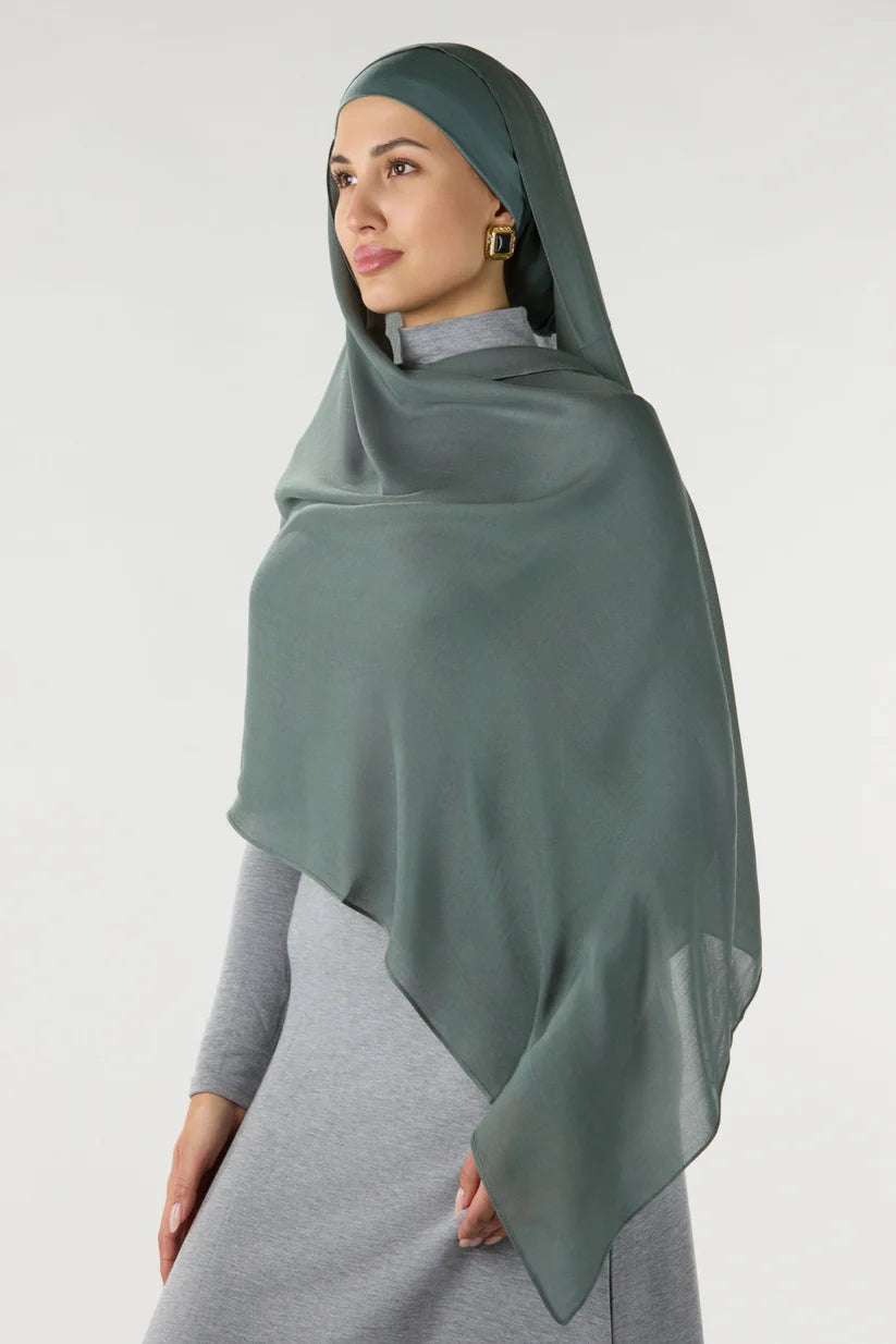 Premium Modal Hijab with Matching Undercap - Orange, Billiard Green & Dark Navy (3-Pack) | Soft & Breathable for Daily Wear, Work & Special Occasions