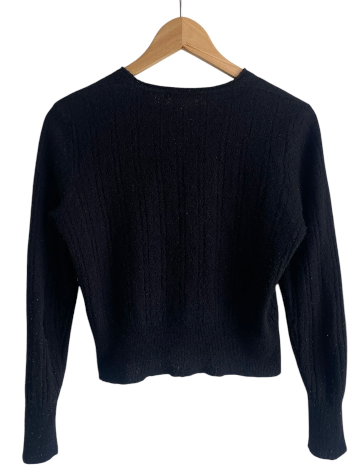 Luxury Black Cashmere Button Sweater for Women - Soft & Warm Winter Pullover - Perfect for Office, Date Night & Holiday Outfits