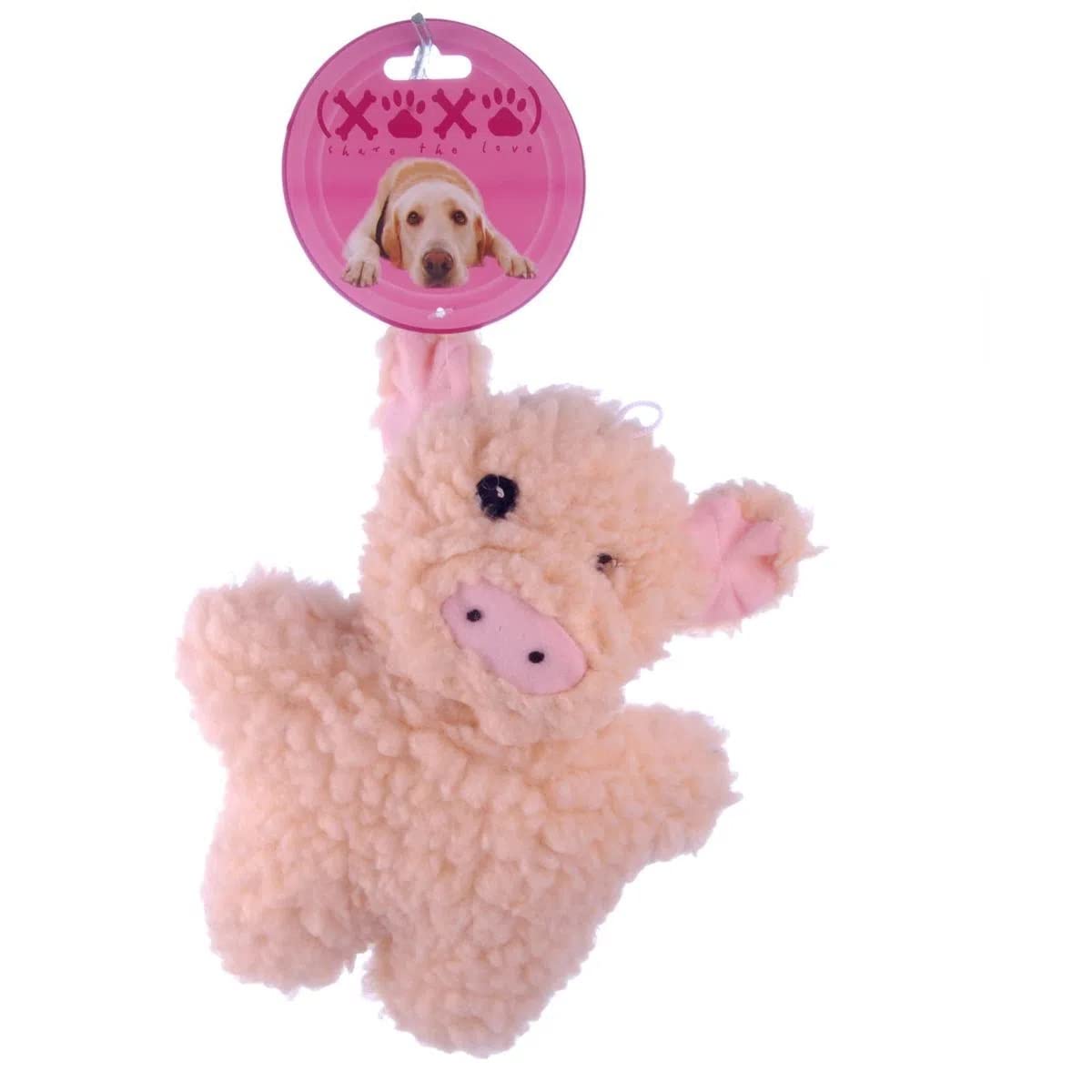 Jeffers Animal Fuzzies Dog Toy - Plush Pig Chew Toy for Small & Medium Dogs | Interactive Play, Training Reward, Cuddle Companion