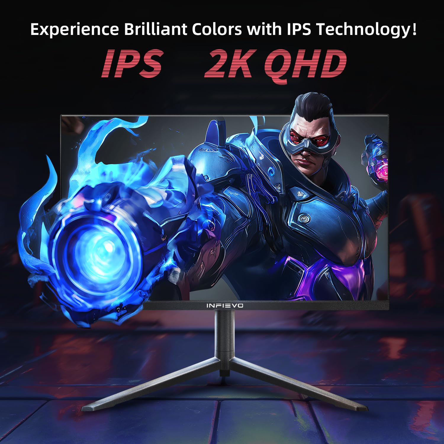 27 Inch QHD 1440P Gaming Monitor - 180Hz IPS 1ms Response, AMD FreeSync, Ultra-Thin Bezel, VESA Mount Compatible, Height Adjustable & Pivot Stand, Flicker-Free with Eye Care, HDMI/DP Ports - Perfect for Competitive Gaming, Streaming & Home Office Setup