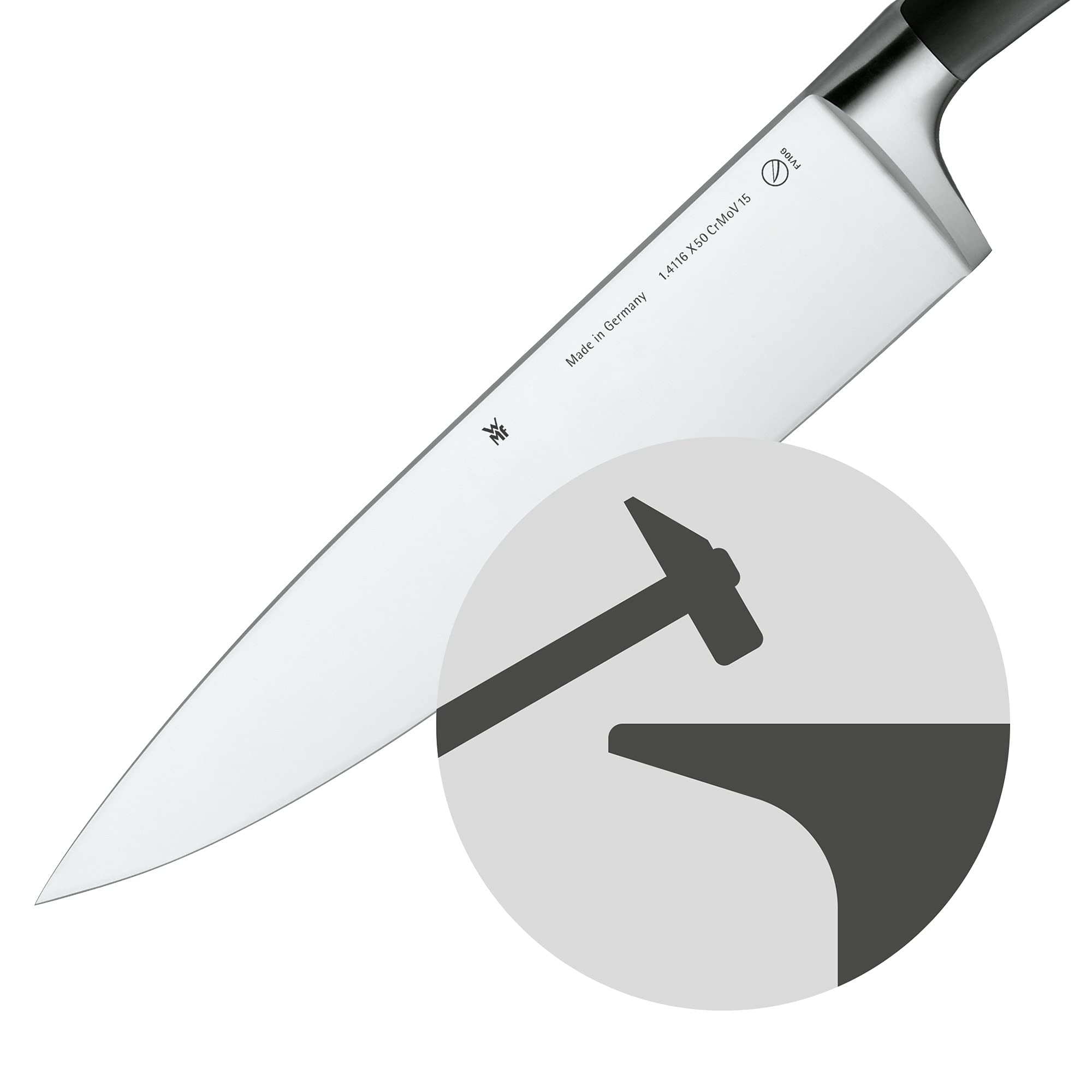 WMF 19cm Grand Class Bread Knife - Premium Black Stainless Steel Serrated Blade for Slicing Bread, Cakes & Pastries - Perfect for Home Bakers & Professional Kitchens