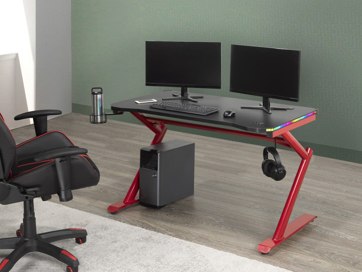 Premium Gaming Desk & Chair Set - Ergonomic Computer Desk with Cup Holder & Headphone Hook, Adjustable Gaming Chair for PC, PS5, Xbox - Perfect for Home Office & Gaming Room Setup