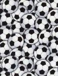 Timeless Treasures Packed Soccer Balls White Quilt Fabric Style C4820 - Premium Soccer Ball Fabric for DIY Crafts, Quilting & Home Decor Projects
