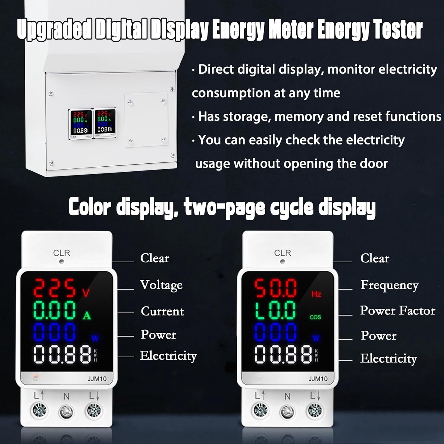 Upgraded 30A 10 Circuit Transfer Switch with Digital Display Energy Meter | L14-30P Power Inlet | IP67 Waterproof | Pre-Wired for Easy Installation | Indoor/Outdoor Use | Perfect for Home Backup Power, RV & Emergency Power Transfer (2025 Model)