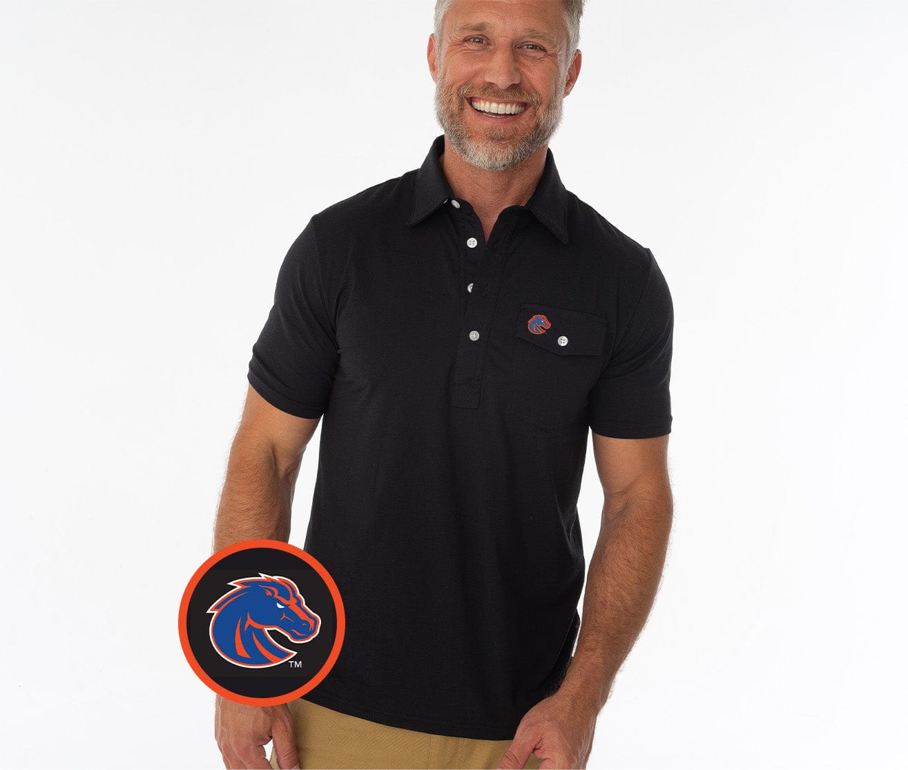 Boise State Broncos Coach's Performance Shirt - Breathable, Moisture-Wicking Football Jersey for Men - Perfect for Game Day, Training & Fan Support (Black)