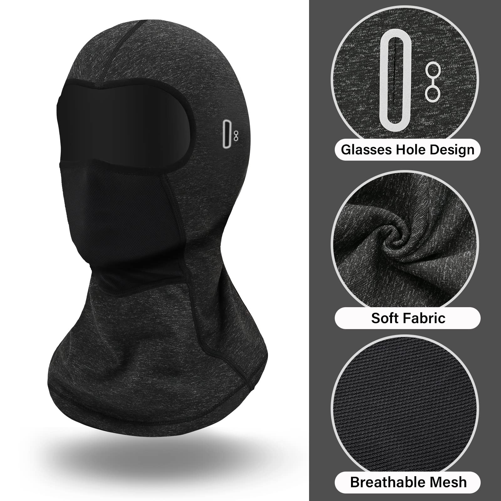 2 Pack Balaclava Winter Ski Mask for Men & Women - Windproof Warm Face Cover for Skiing, Snowboarding, Motorcycle Riding - Cold Weather Protection for Outdoor Sports & Winter Activities