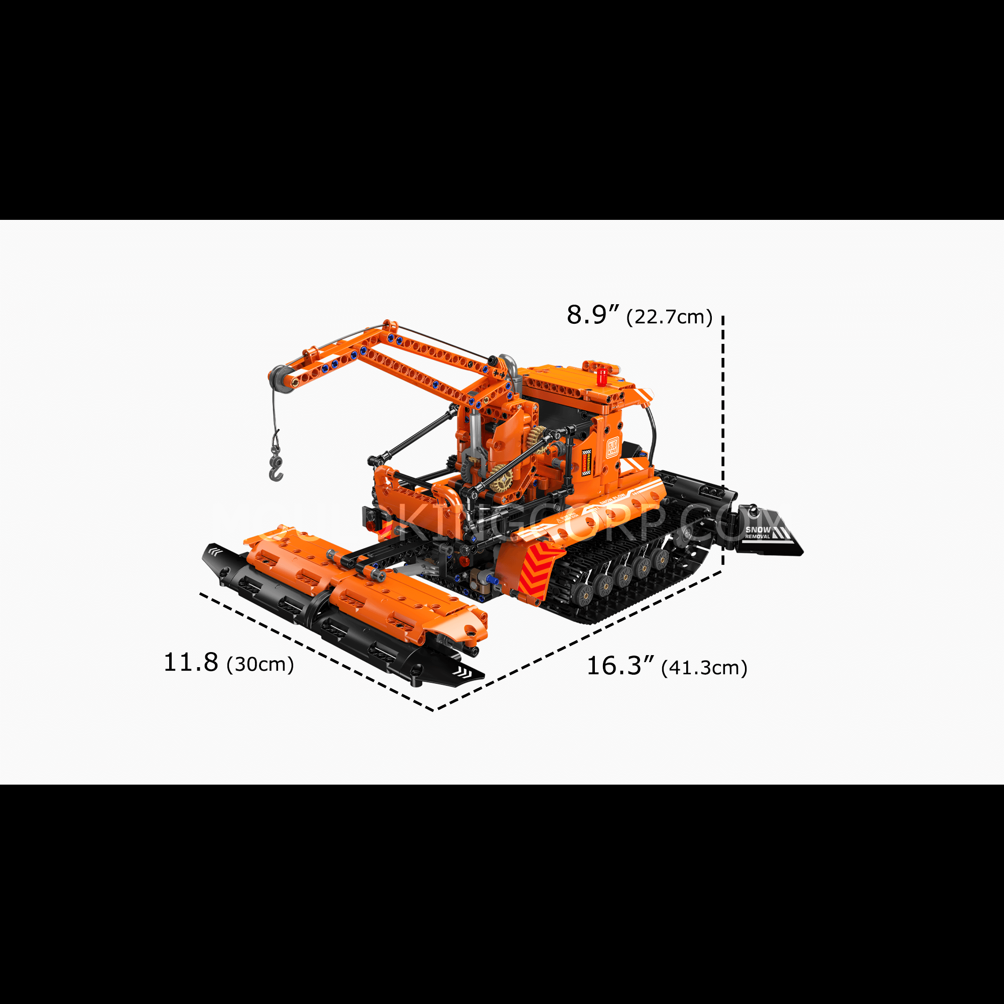 Mould King 17051 Remote Control Snow Groomer Building Kit - 1,241 Piece STEM Toy for Kids & Adults | Winter Construction Vehicle Model for Snow Play & Collectors