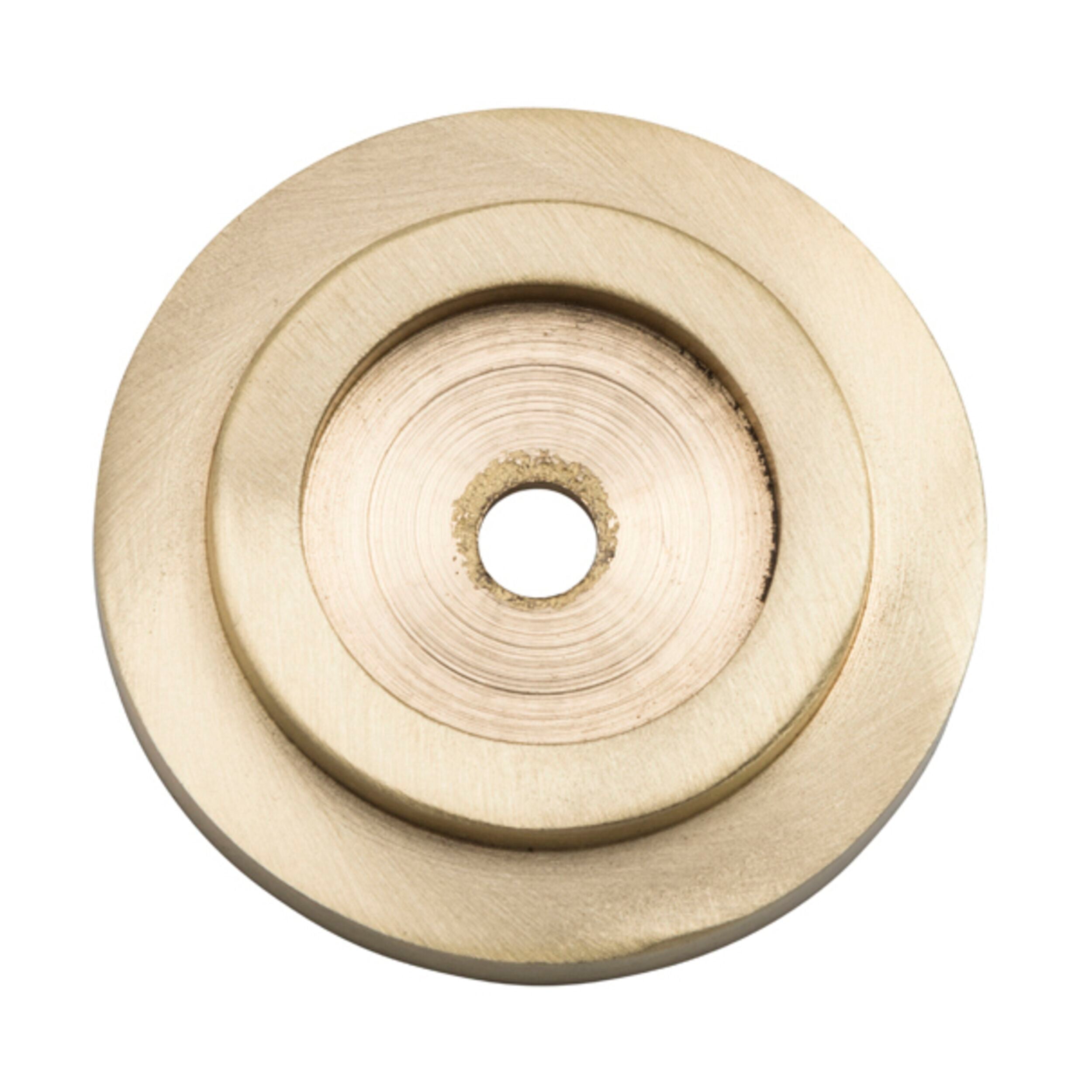 6700 Backplate for Domed Cupboard Knob - Satin Brass Finish, 32mm Diameter - Perfect for Kitchen Cabinets, Dressers & Furniture Hardware Upgrade