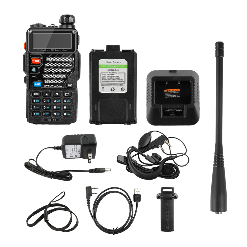 Radioddity x Baofeng RD-5R Dual Band Two Way Radio Walkie Talkie - Open Box - Perfect for Outdoor Adventures, Hiking, Camping & Emergency Communication