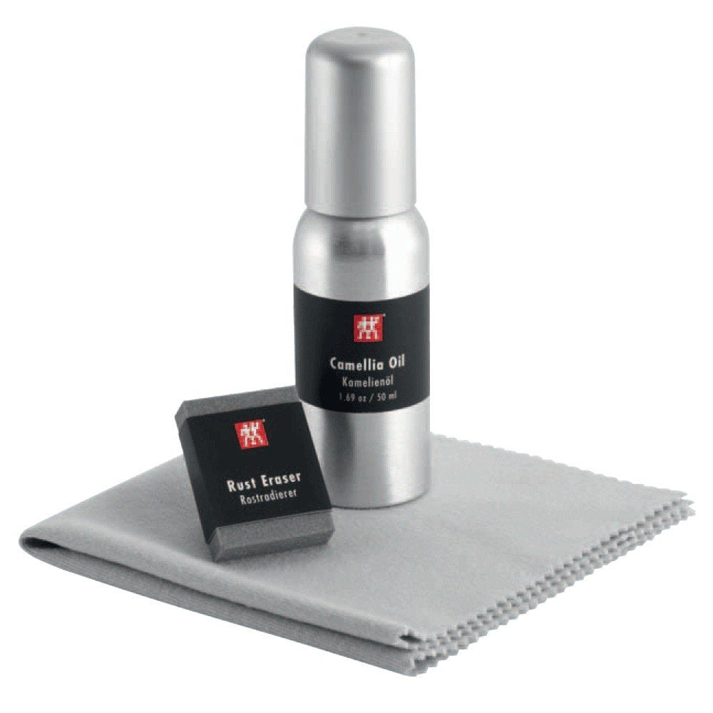 ZWILLING KRAMER Premium Carbon Steel Knife Care Kit - Honing Rod, Oil & Storage Case for Professional Chefs & Home Cooking Enthusiasts