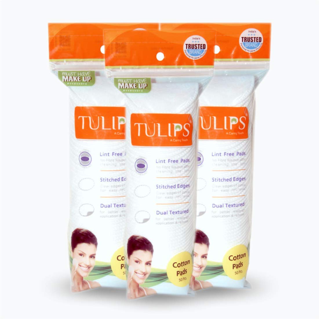 50-Pack Soft Cotton Facial Rounds for Makeup Removal & Application | 100% Pure Hypoallergenic Cotton Pads | Gentle on Sensitive Skin | Perfect for Travel, Daily Skincare & Makeup Routine (3-Pack with Ziplock Bags)