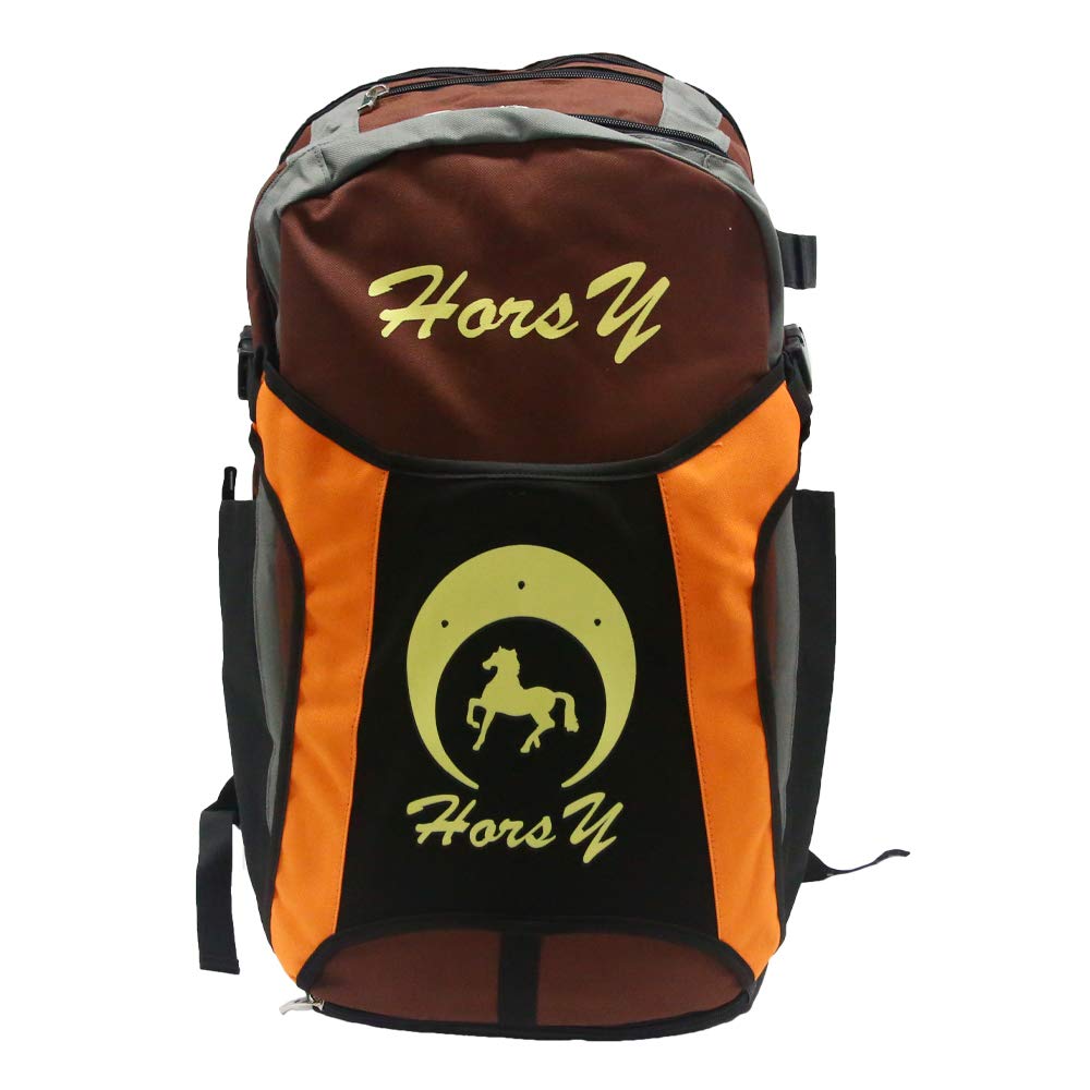 UNISTRENGH Professional Equestrian Backpack - Waterproof Horse Riding Boot Bag & Helmet Storage with Hat Compartment for Show Jumping, Dressage & Trail Riding | Perfect for Competitions & Training