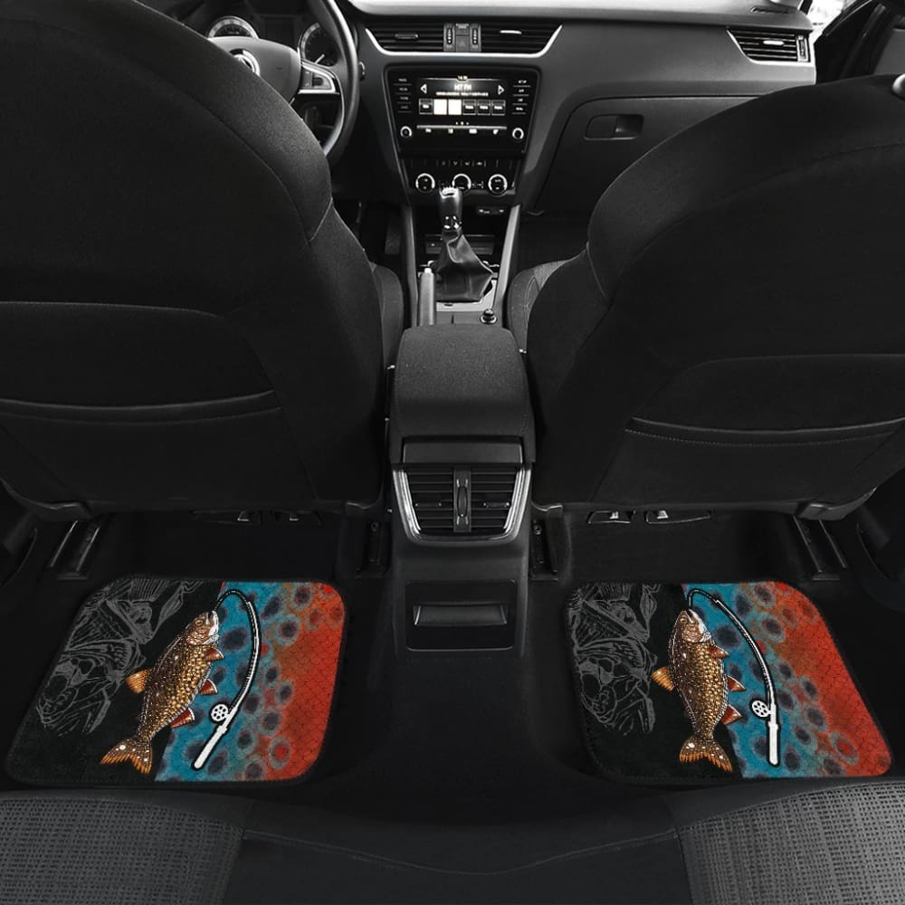 Premium Brown Trout Fishing Car Floor Mats - Non-Slip, Waterproof & Custom Fit for Trucks & SUVs - Perfect for Outdoor Adventures & Fishing Trips