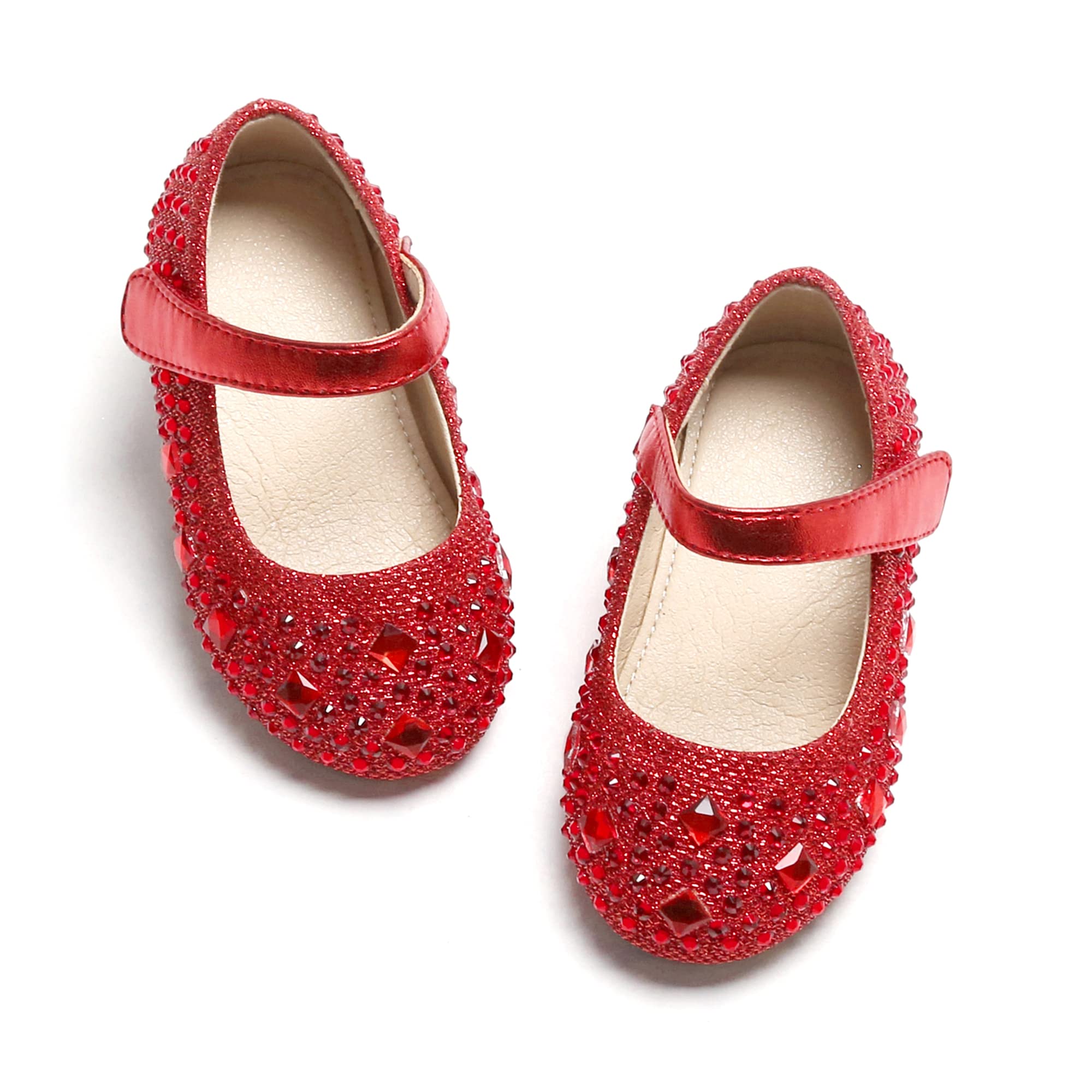 THEE BRON Toddler Dress Shoes for Girls - Flower Mary Jane Ballerina Flats | Perfect for Weddings, Parties & Special Occasions