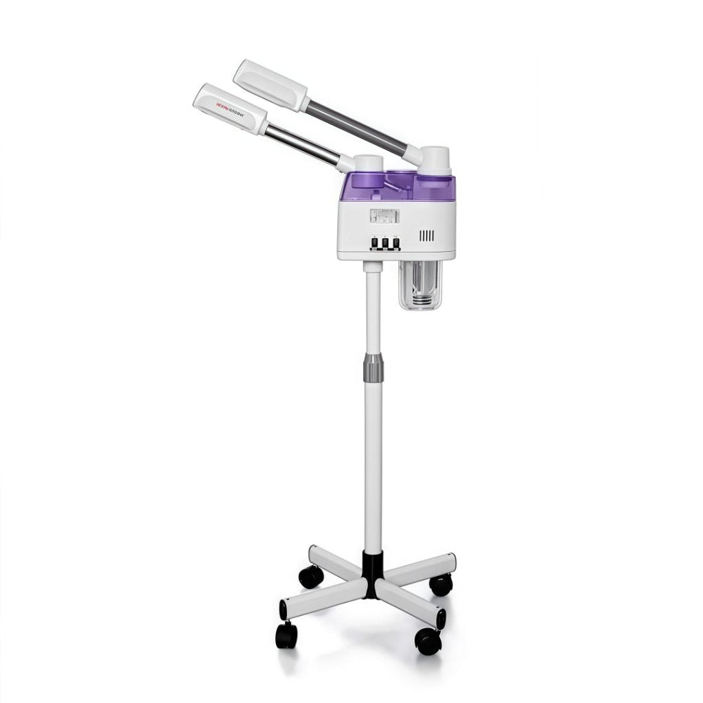 Professional Double Tube Hot & Cold Spray Facial Steamer Machine for Skin Care - Spa Quality At-Home Facial Treatment, Blackhead Removal & Moisturizing