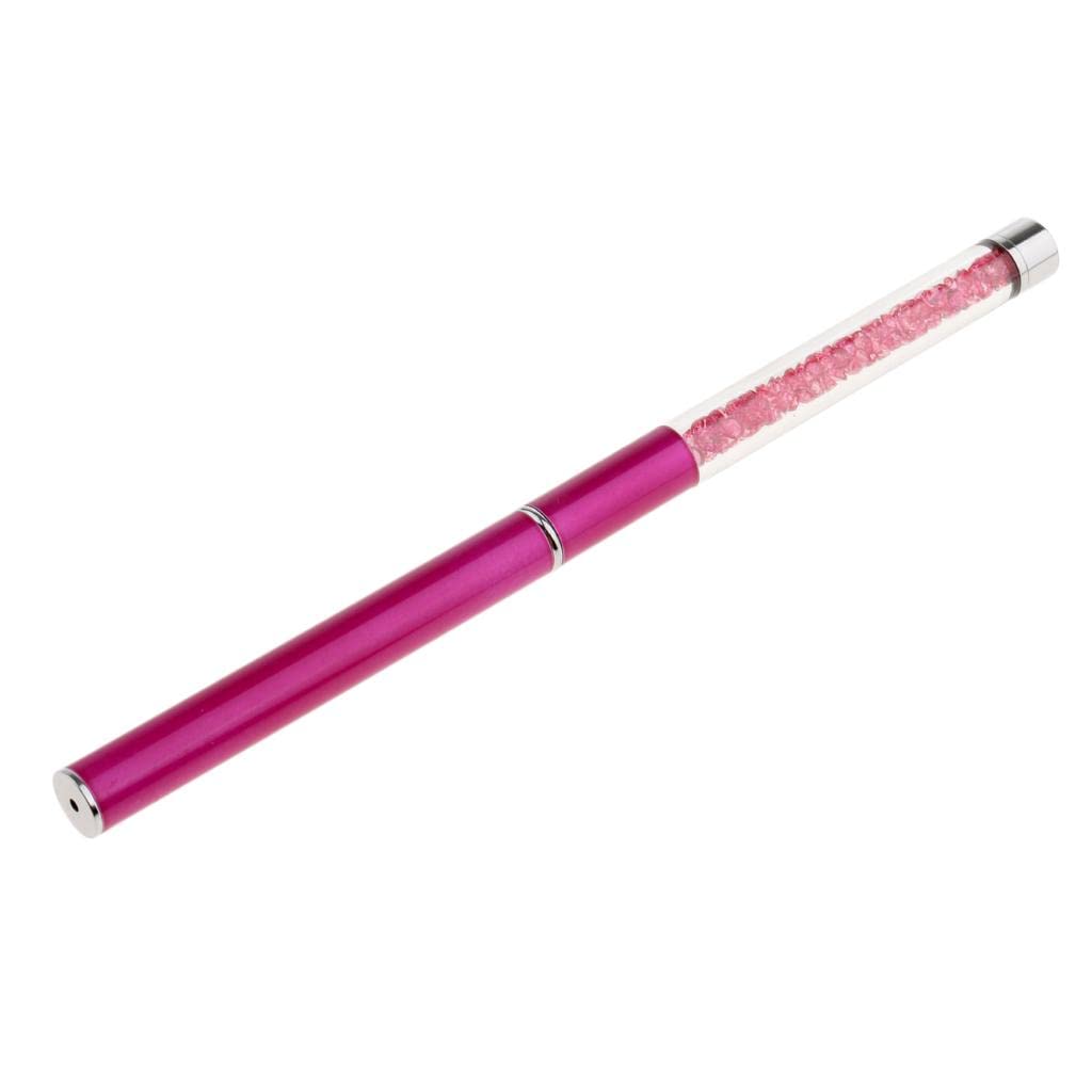 Rose Red Rhinestone Eyebrow & Eyelash Curling Mascara Brush Applicator Wand - Perfect for Bridal Makeup, Party Glam & Professional Salon Use