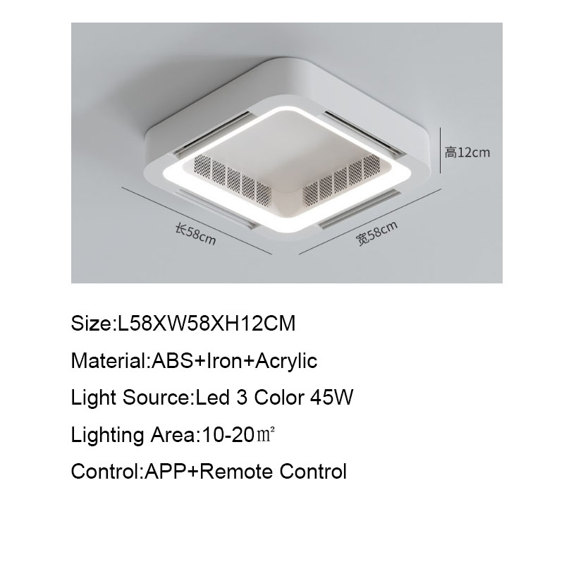 Smart LED Ceiling Fan with Remote Control - Energy Efficient Modern Design for Bedroom, Living Room & Office - Quiet Operation & Adjustable Speed