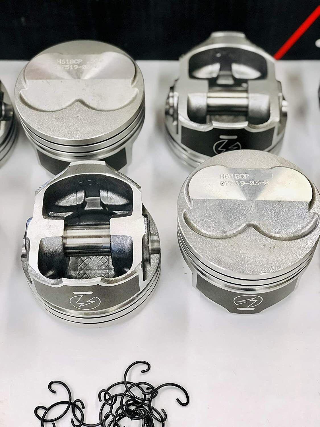 SPEED PRO Hypereutectic .125 Dome Pistons Set with CAST Rings for Chevy SB 350 5.7L STD - High Performance Engine Upgrade for Racing & Street Use