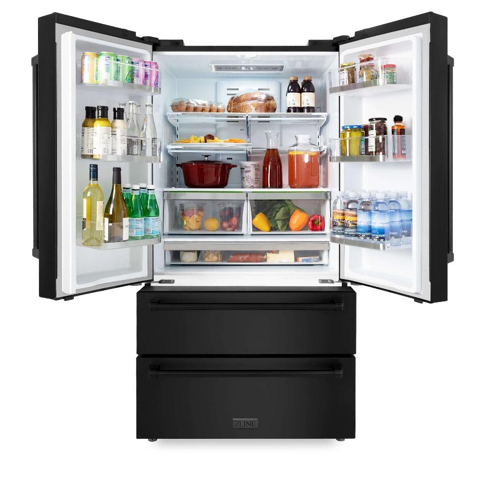 ZLINE 30-inch Black Stainless Steel Kitchen Package - Dual Fuel Range & Over-the-Range Microwave (3KPR RABOTRH30) | Premium Appliance Bundle for Modern Kitchens | Perfect for Home Renovations & Chef-Inspired Cooking Spaces
