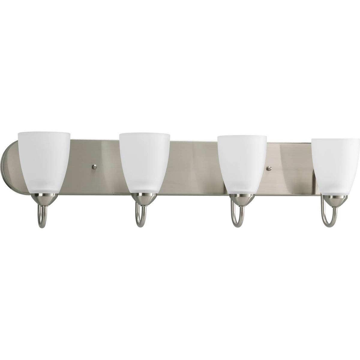 Progress Lighting P2709-09 Gather Bath & Vanity Light Fixture in Brushed Nickel Finish - Perfect for Bathroom Vanity, Powder Room, and Dressing Area Lighting