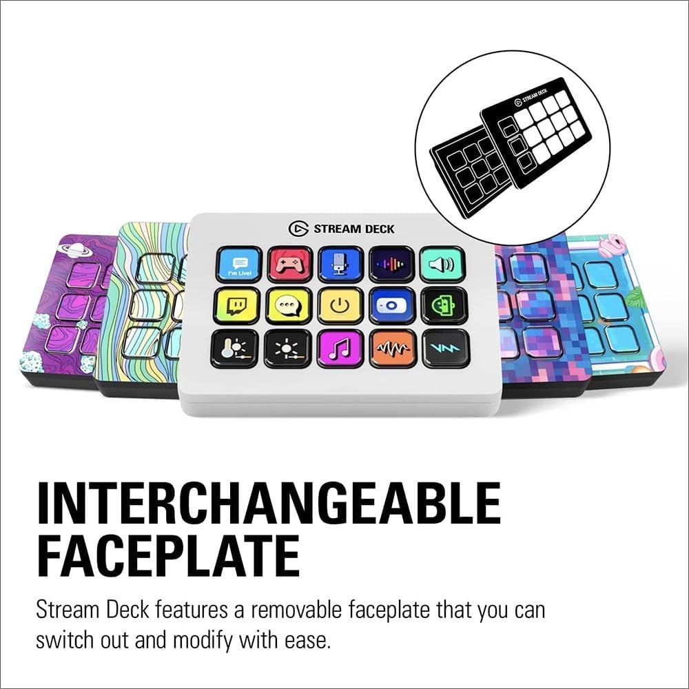 Elgato Stream Deck MK.2 White - 15 Key Studio Controller for OBS, Twitch & YouTube | Mac/PC