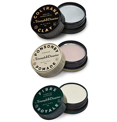 Fibre Royale, Coltrane Clay & Ponsonby Pomade Hair Styling Bundle - Strong Hold, Matte Finish for Men - Perfect for Textured, Messy & Sleek Hairstyles - Salon-Quality Grooming at Home