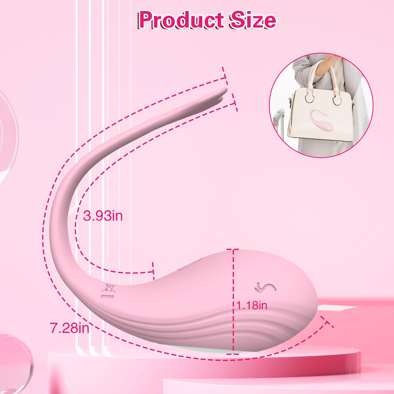 Remote Control Wearable Vibrator for Women - G Spot Stimulator with APP & 9 Vibration Modes, Mini Egg Vibrator for Couples Play | Long Distance Lover Toy, Discreet Wearable Adult Toy for Home & Travel Use