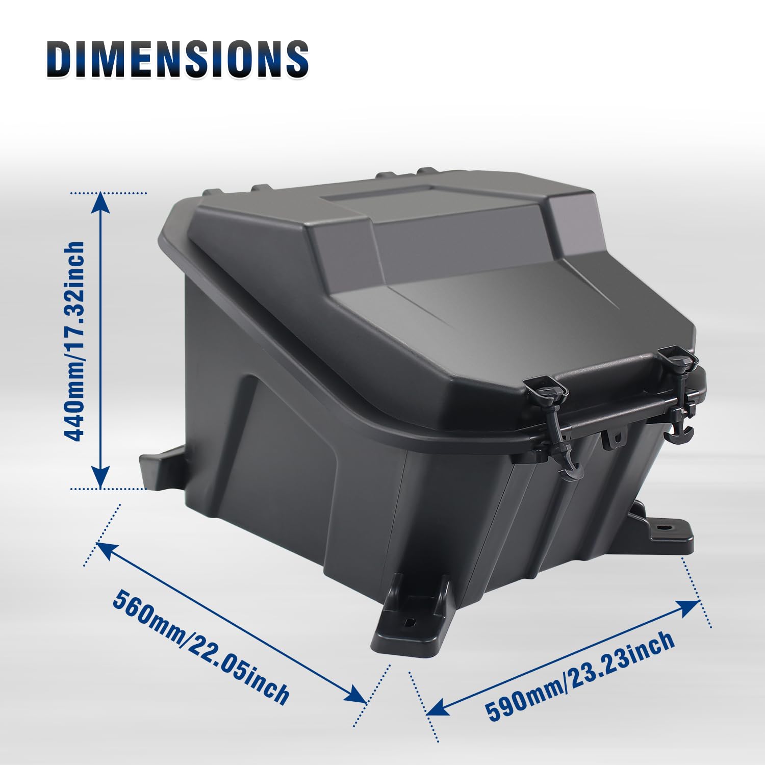 69 QT Removable Rear Cargo Storage Box for Polaris RZR XP 1000/RZR 900/XP 4 1000/Turbo S (2014-2023) - Waterproof Bed Tool Organizer with Lid, Replacement Part #2881193 - Perfect for Off-Roading, Camping & Outdoor Adventures