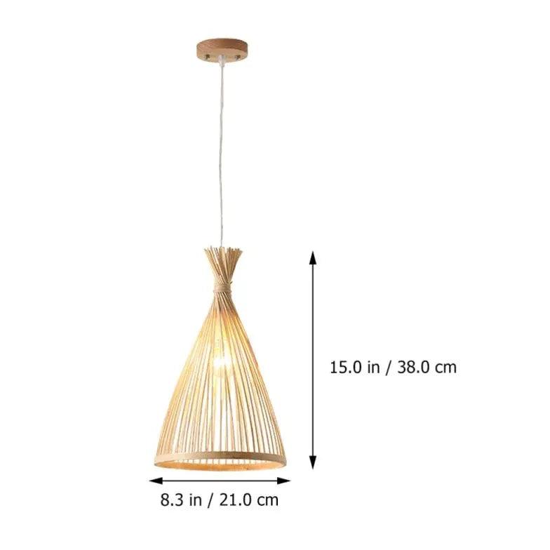 Modern Rattan Pendant Light - Handwoven Natural Fiber Chandelier for Dining Room, Kitchen Island & Bedroom Ceiling Lighting