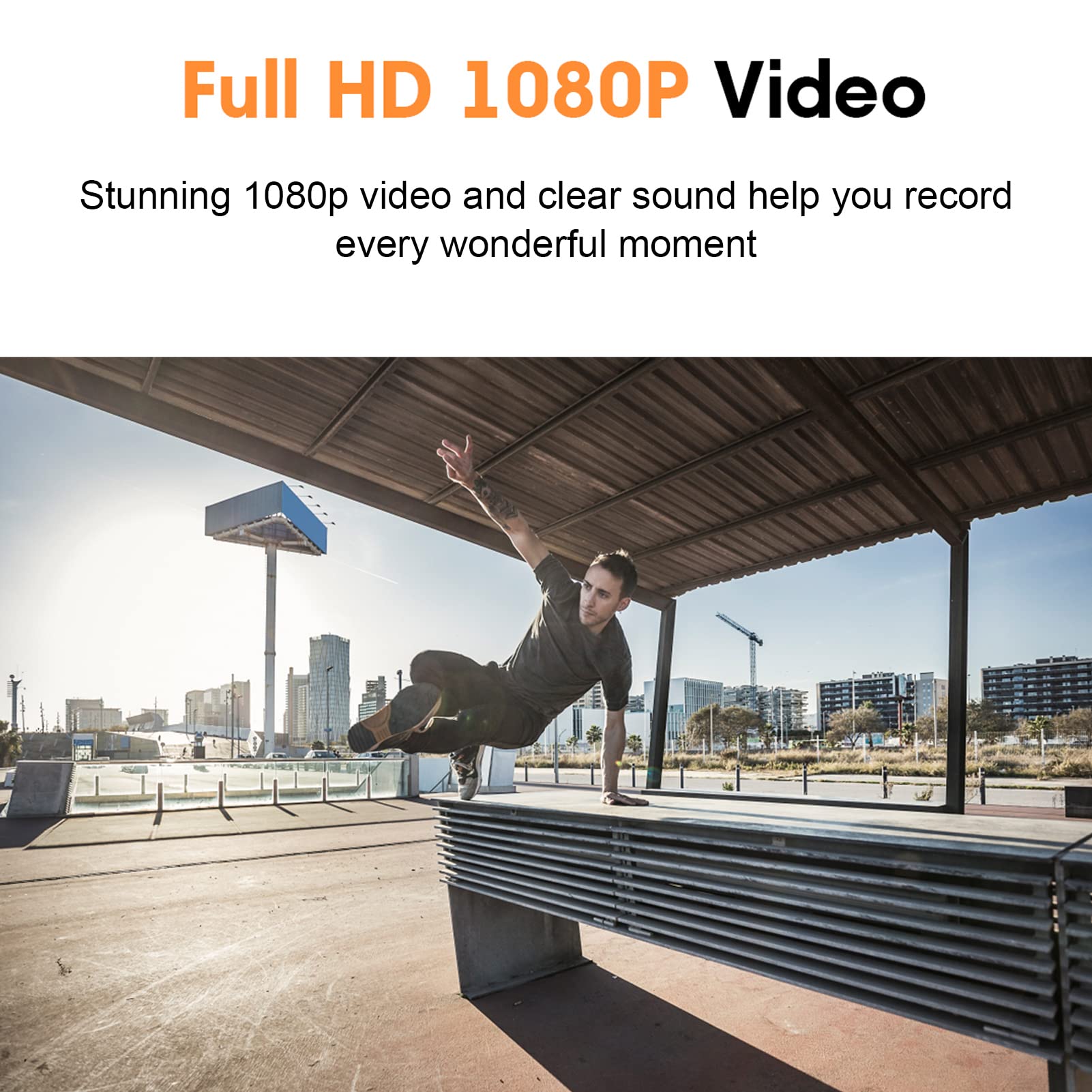 Bluetooth Sunglasses Camera with 1080P HD Video & Music - Polarized Lens Sports Action Camera for Driving, Cycling, Travel - Hands-Free Calling - Perfect for Outdoor Adventures, Vlogging & Daily Commute