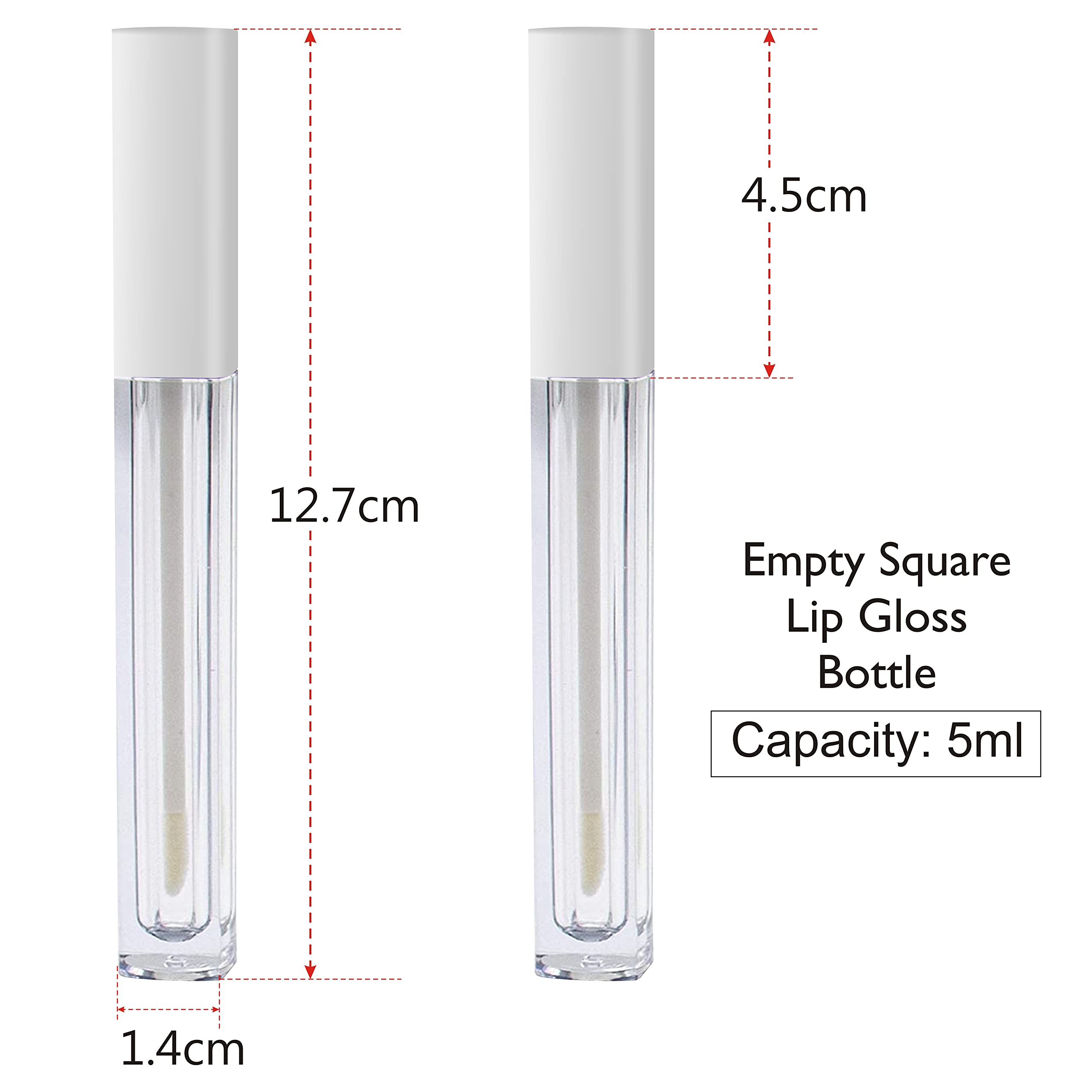 Zenvista 5ml Empty Cosmetic Containers - 10 Pack | Refillable Lip Gloss Tubes for Lipstick, Mascara, Liquid Eyeshadow & Lip Liner | DIY Makeup, Travel & Salon Use