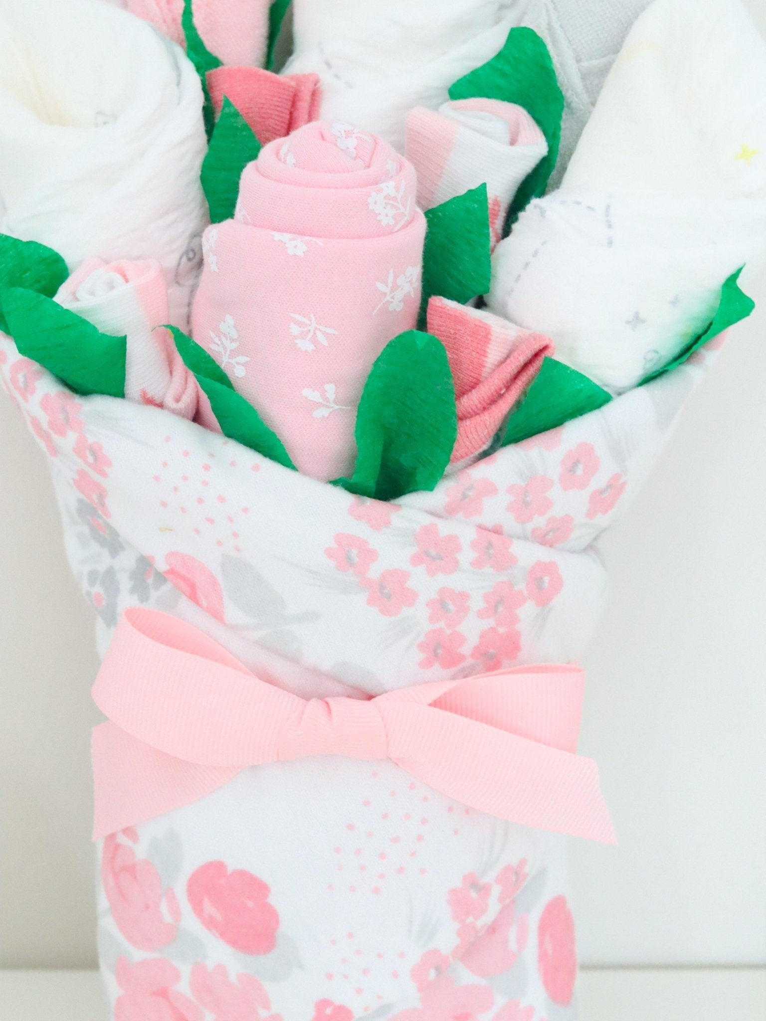 Baby Girl Layette Bouquet - Newborn Gift Set for Baby Showers & Christenings - SKU: DCBG BGFB
