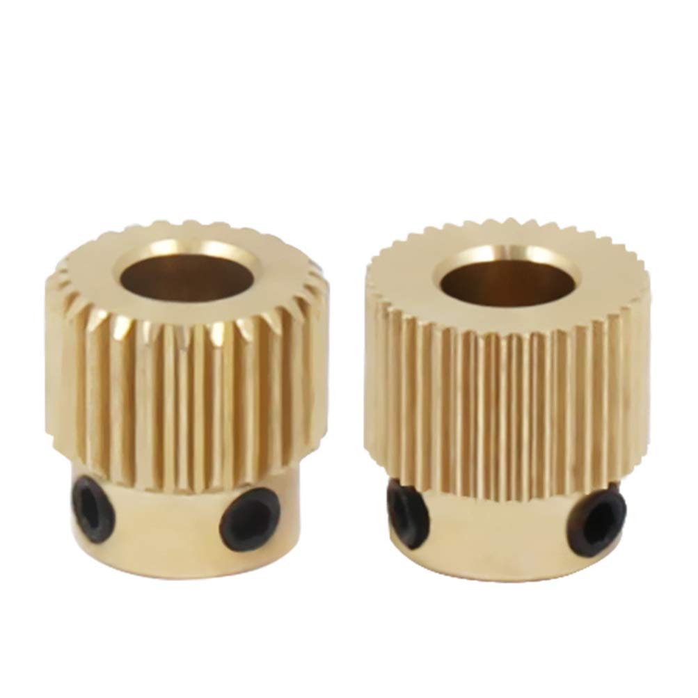 10PCS 40T Brass Extrusion Gears - 40 Tooth Drive & Feeding Wheels for 3D Printers, CNC Machines, and DIY Projects - Durable Brass Gear Set for Smooth Extrusion and Precision Motion Control