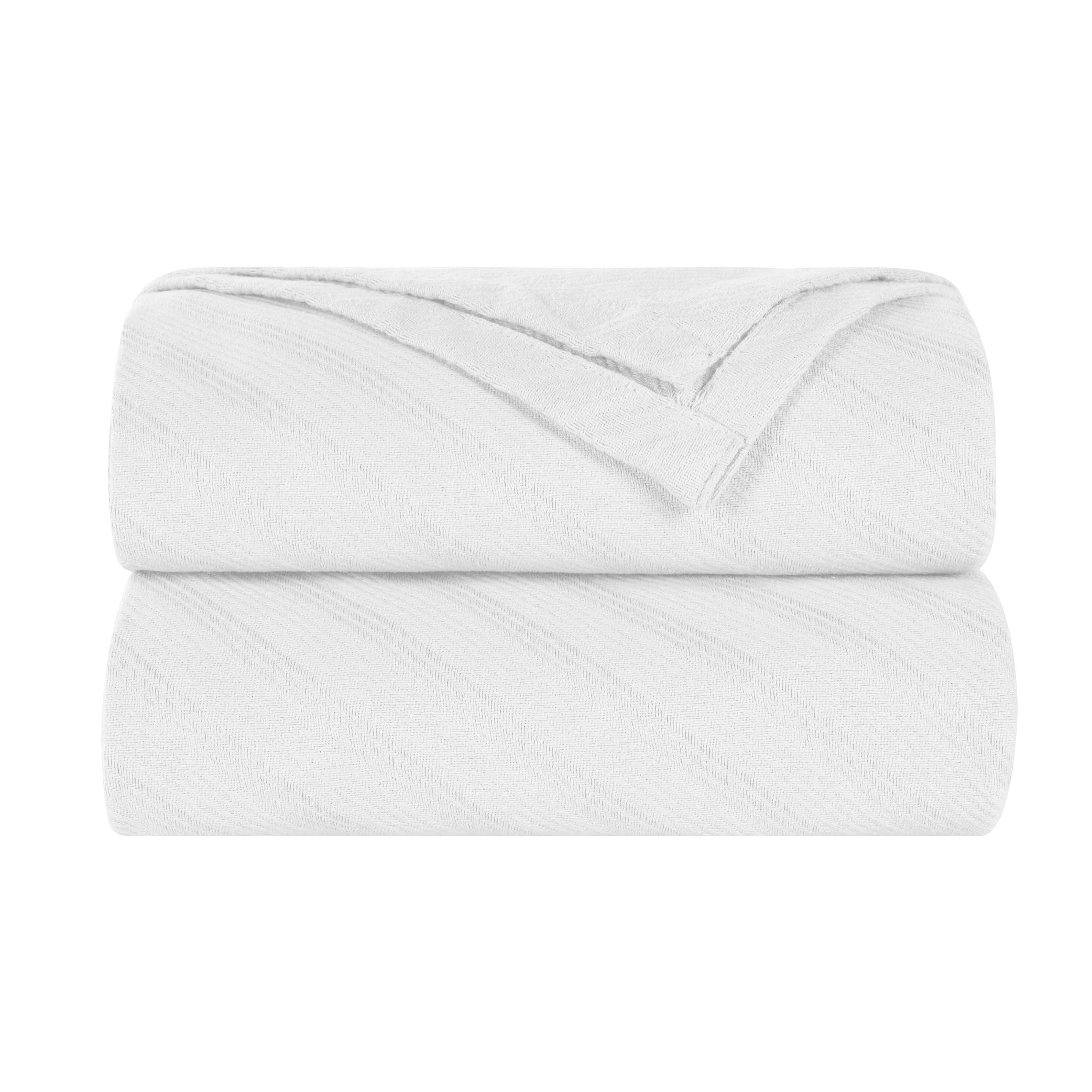Premium Milan Cotton Textured Striped Lightweight Woven Blanket - Soft & Breathable Throw for Sofa, Bed, Picnic & Outdoor Use
