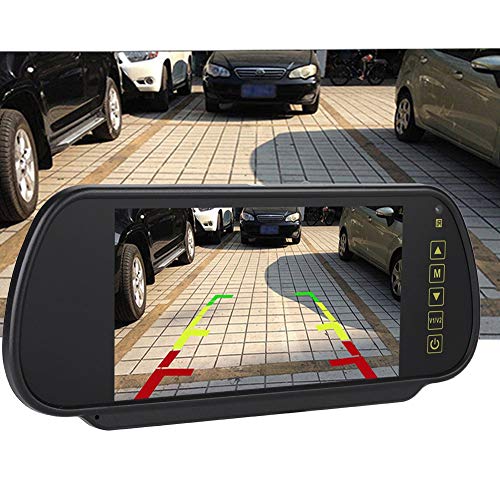 Annadue 7 Inch Auto Dimming LCD Rearview Mirror with Monitor - HD Display, Anti-Glare, Wide View Angle for Cars, Trucks, SUVs - Perfect for Night Driving and Parking Assistance