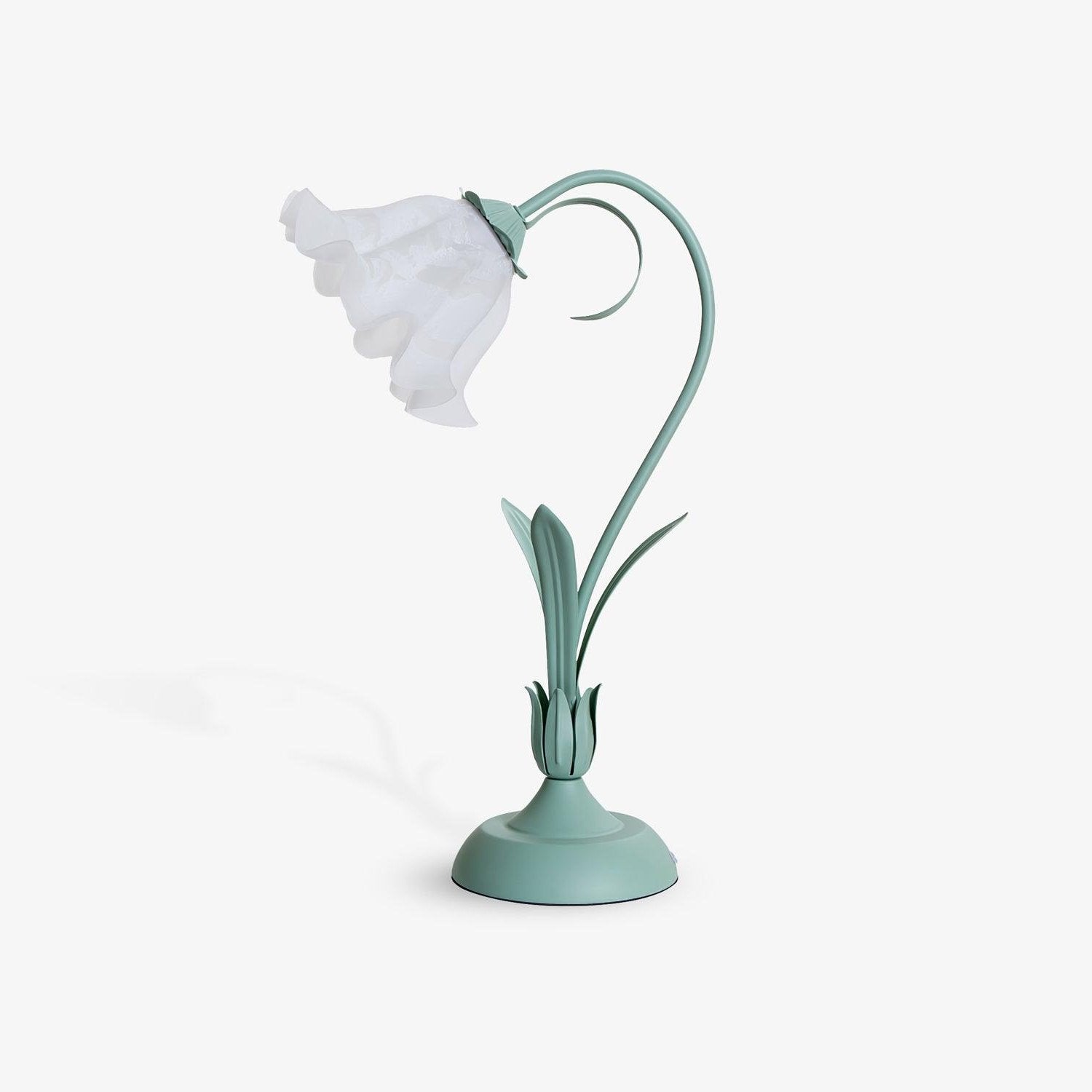 Lily of the Valley Table Lamp - Elegant Floral Bedside Lighting for Bedroom, Living Room & Office Decor - Warm White LED Night Light