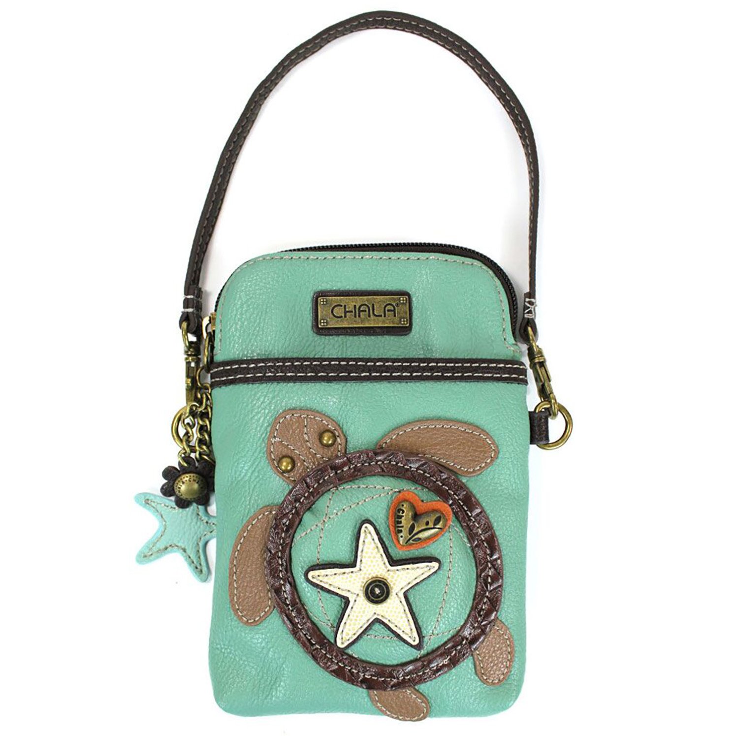 CHALA Women's PU Leather & Canvas Crossbody Phone Purse - Adjustable Strap, Multi-Color Handbag for Everyday Use, Travel & Shopping