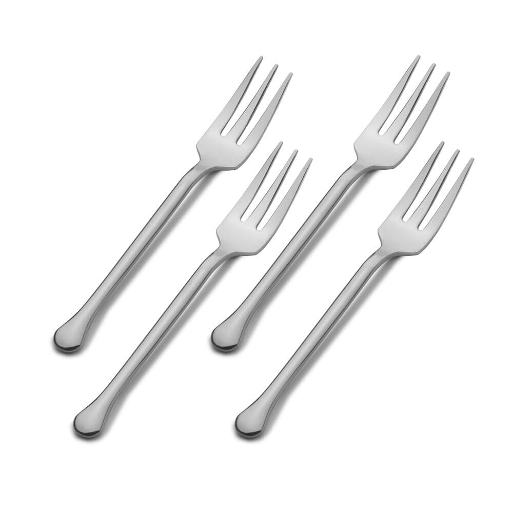 Geneva Forged Set of 4 Stainless Steel Appetizer Forks - Elegant Dinner Party, Wedding, and Cocktail Hour Serving Utensils
