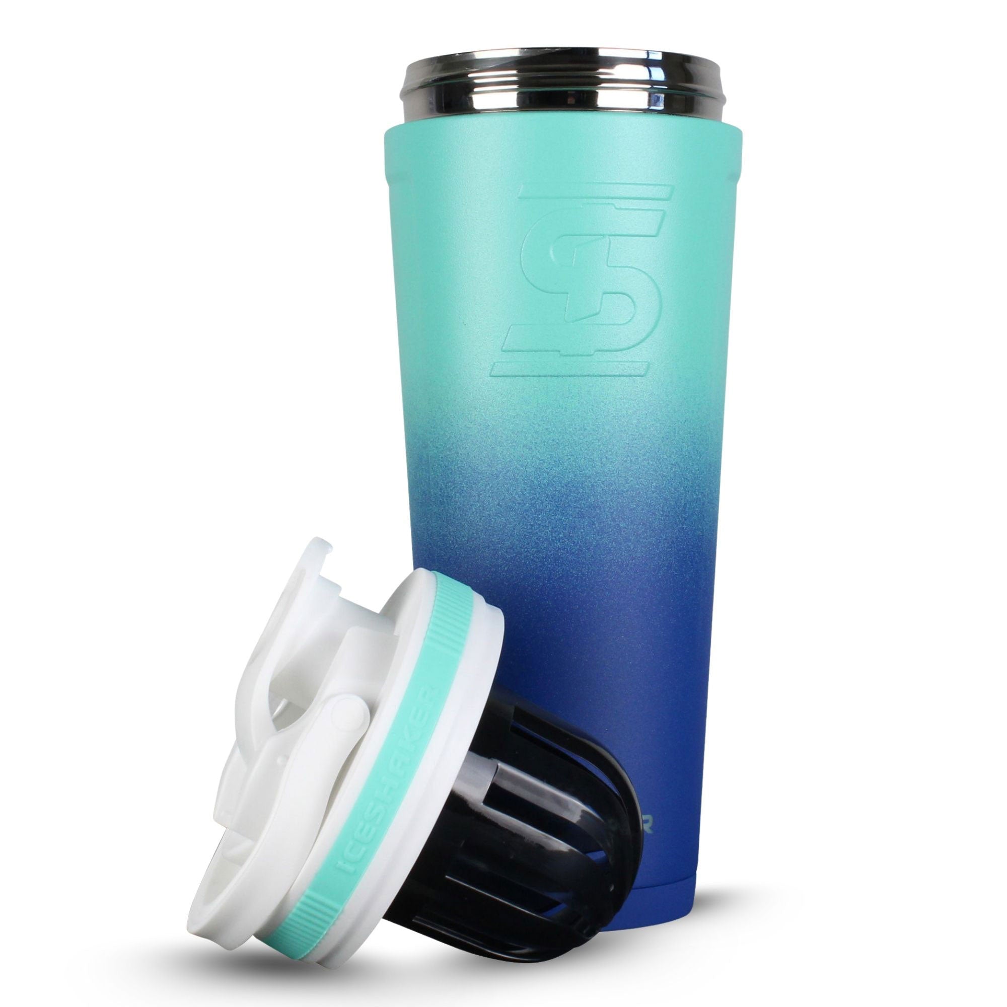 Premium Stainless Steel Ice Shaker Bottle - Leakproof Protein Shaker for Gym, Workouts & Travel - BPA-Free Fitness Water Bottle with Mixing Ball - Ideal for Protein Powder, Pre-Workout & Smoothies