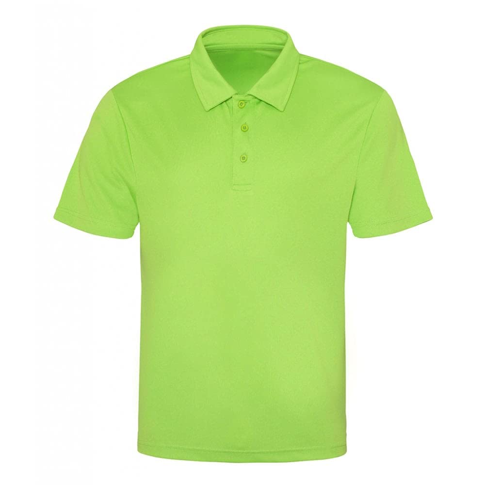 Just Cool Men's Plain Sports Polo Shirt - Breathable Quick-Dry Golf & Casual Wear - Perfect for Workouts, Golfing & Everyday Comfort