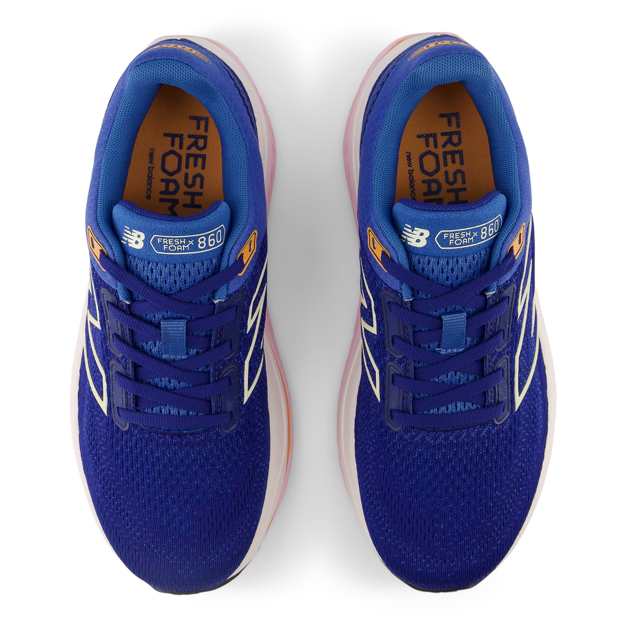 New Balance Women's Fresh Foam X 860v14 Wide Running Shoes - Inkwell/Calcium/Washed Pink - Stability & Cushion for Long Distance Running, Jogging, Workouts & Daily Wear