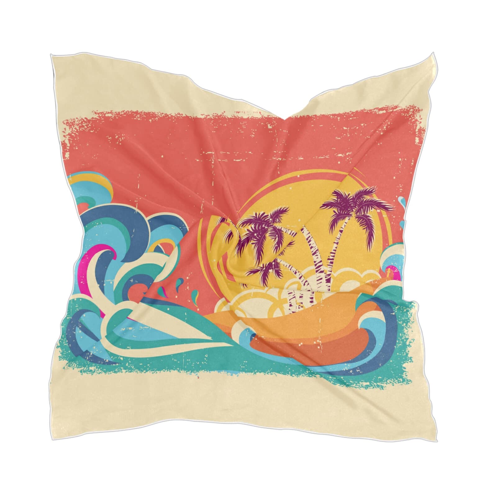 Luxury Women's Square Silk Scarf - Elegant Neckerchief, Headscarf & Shawl Wrap in Soft Chiffon - Perfect for Office, Wedding & Travel Accessories