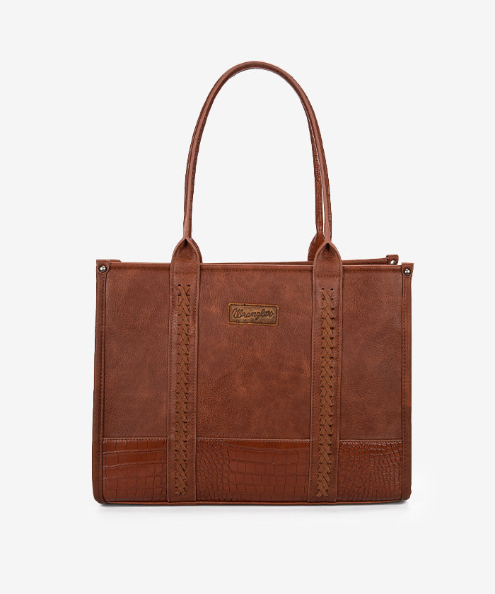 Wrangler Cow Print Crossbody Tote Bag for Women - Stylish Western Handbag for Everyday Use, Shopping & Travel