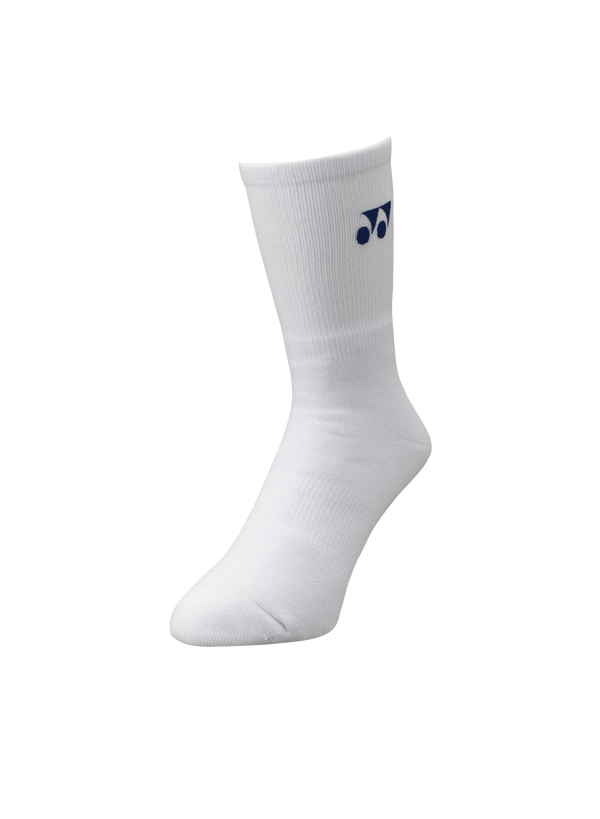 Yonex Sport Crew Socks 19120 - White Athletic Socks for Men & Women - Perfect for Tennis, Badminton & Running - Moisture Wicking & Breathable Performance Socks