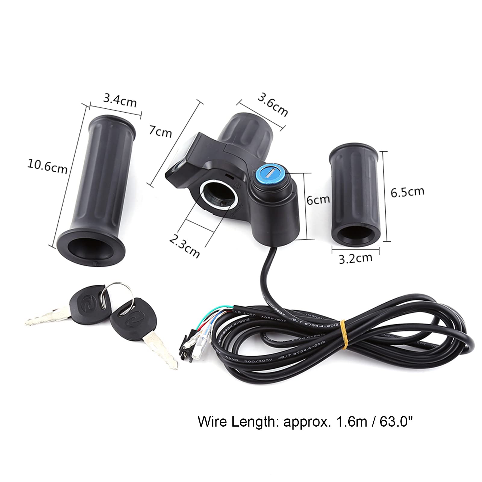 12V-99V Electric Scooter Throttle Grip with LED Display & Key Lock - Half Wrist Handle for E-Bike, E-Scooter & Electric Motorcycle (Perfect for Commuting, Urban Travel & Off-Road Adventures)