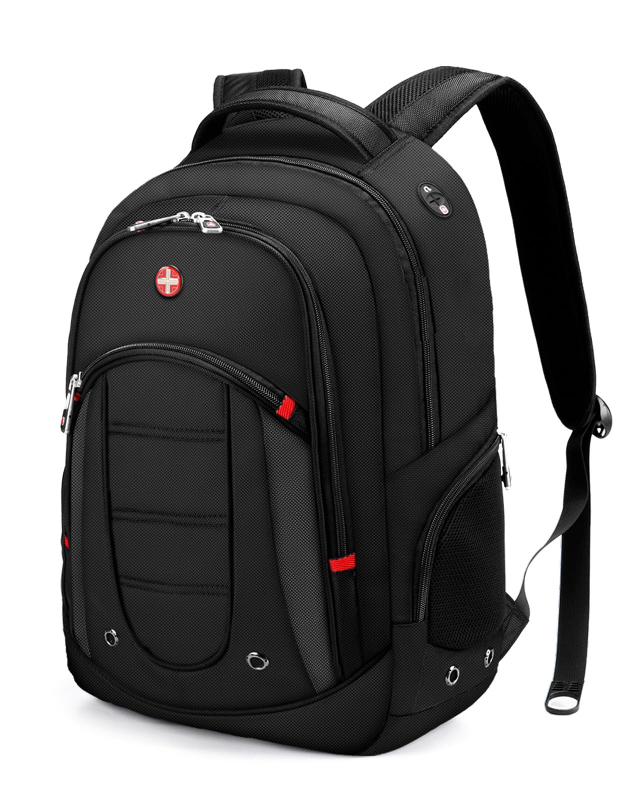 **CROSSGEAR Water Resistant Travel Laptop Backpack for Men & Women - 15.6 Inch Business Work Bag with USB Charging Port, Airline Approved Commute Office Backpack - Perfect for Daily Use, Business Trips & School**