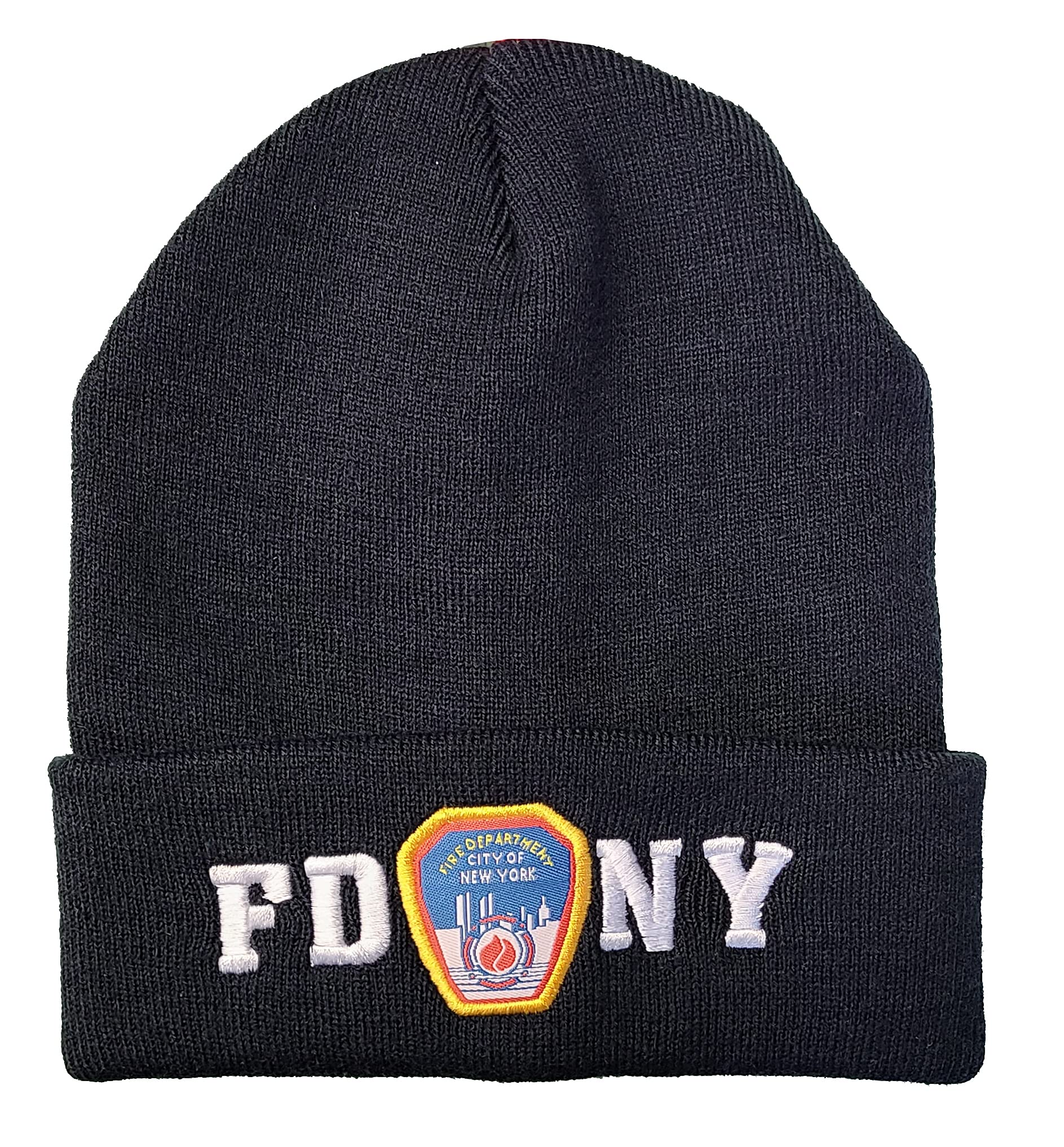 Official FDNY NYPD Beanie - Licensed Winter Hat for Cold Weather - Cozy Knit Cap for Police, Firefighters & First Responders - Perfect for Outdoor Work, Sports & Casual Wear