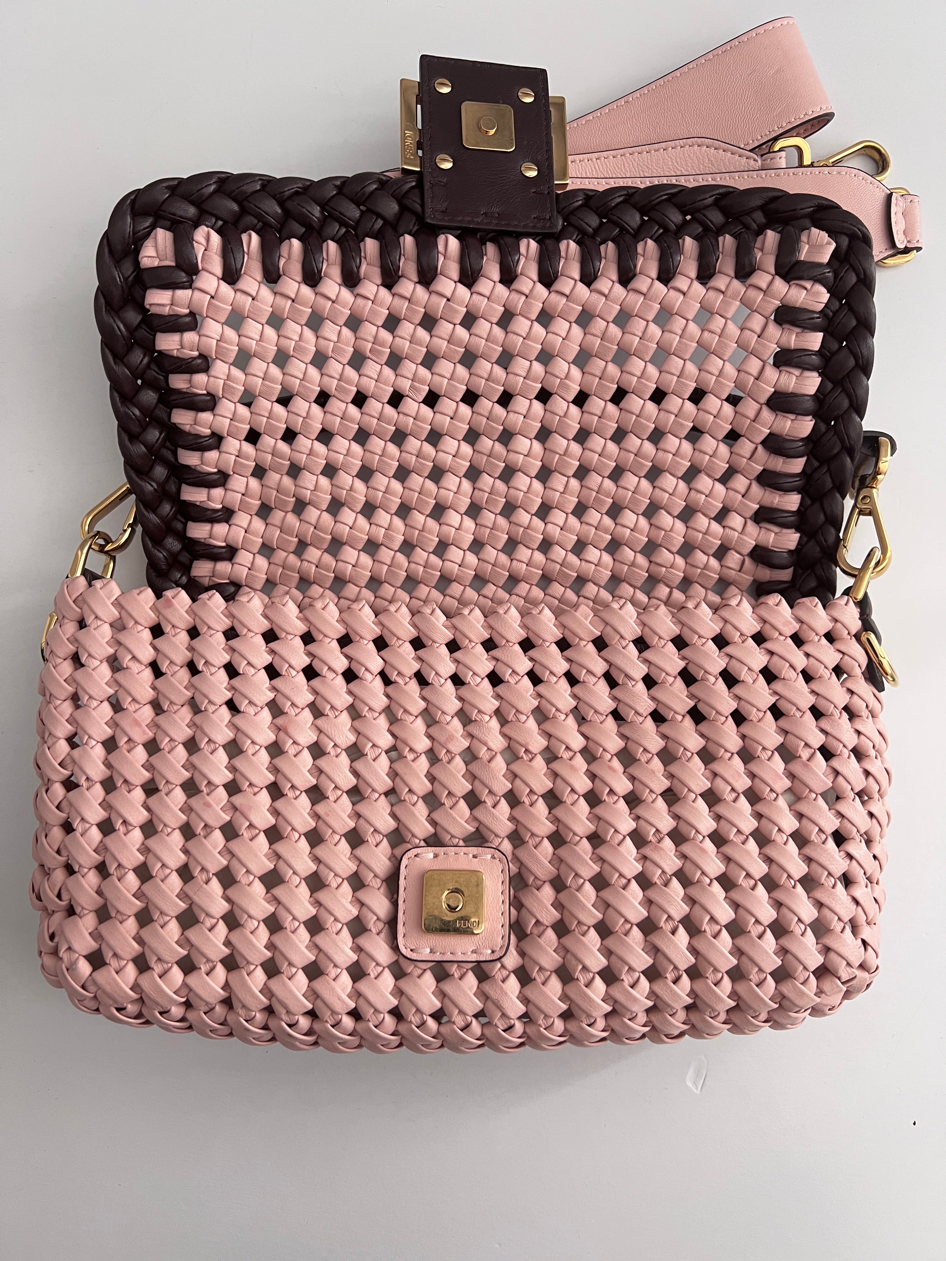 Fendi Leather Woven Baguette Bag - Luxury Designer Handbag for Women | Perfect for Work, Evening & Travel Accessories
