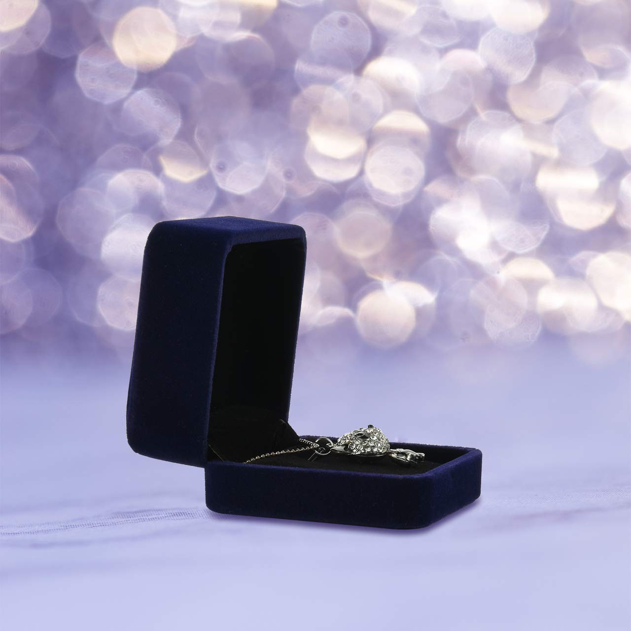 Velvet Jewelry Box for Necklace & Pendant Storage - Elegant Gift Box with Soft Lining for Necklaces, Chains & Jewelry - Perfect for Travel, Wedding Gifts & Jewelry Organization