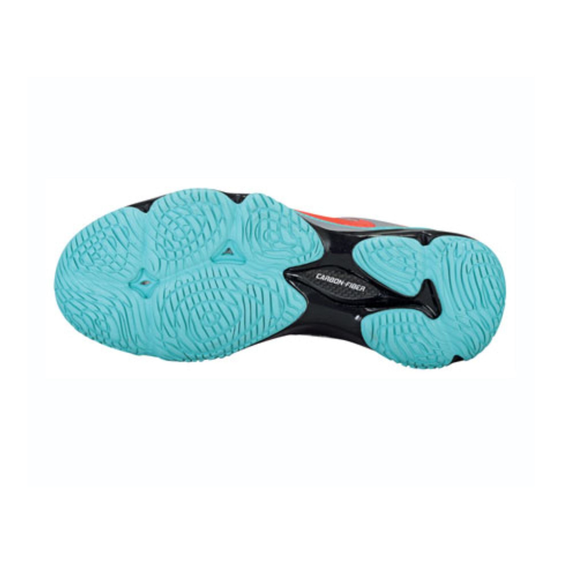 Li Ning Chameleon Ranger Vi Badminton Shoes for Men & Women - Lightweight Court Sneakers with Cushioning [Black/Orange] AYAS014-3 - Perfect for Badminton, Squash & Indoor Sports